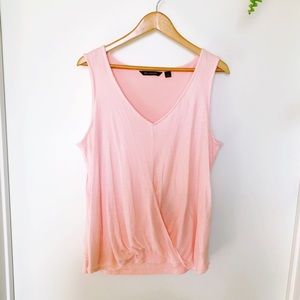 Light Pink sleeveless layered top